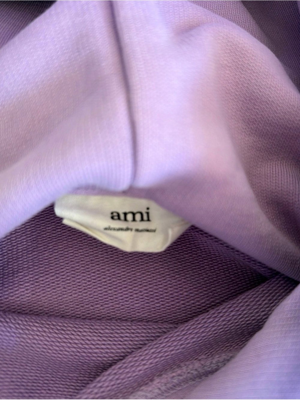 Ami paris Lavender Heart Logo Hoodie Sweatshirt - Women's Sweater - Picture 3 of 6